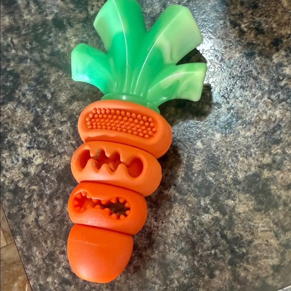 Green & Orange Carrot Chew Toy